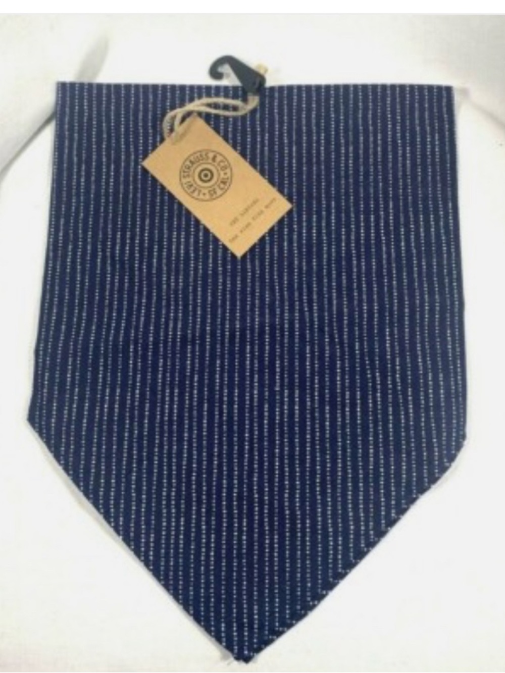 Levi's Navy Blue Striped Bandana Scarf